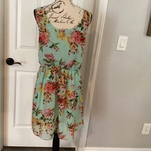 Special Control Floral Women Dress, Size Large, Color Multi Color